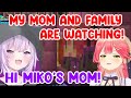HoloMem Teasing Miko While Her Stream Is Being Watched by Her Mom and Family