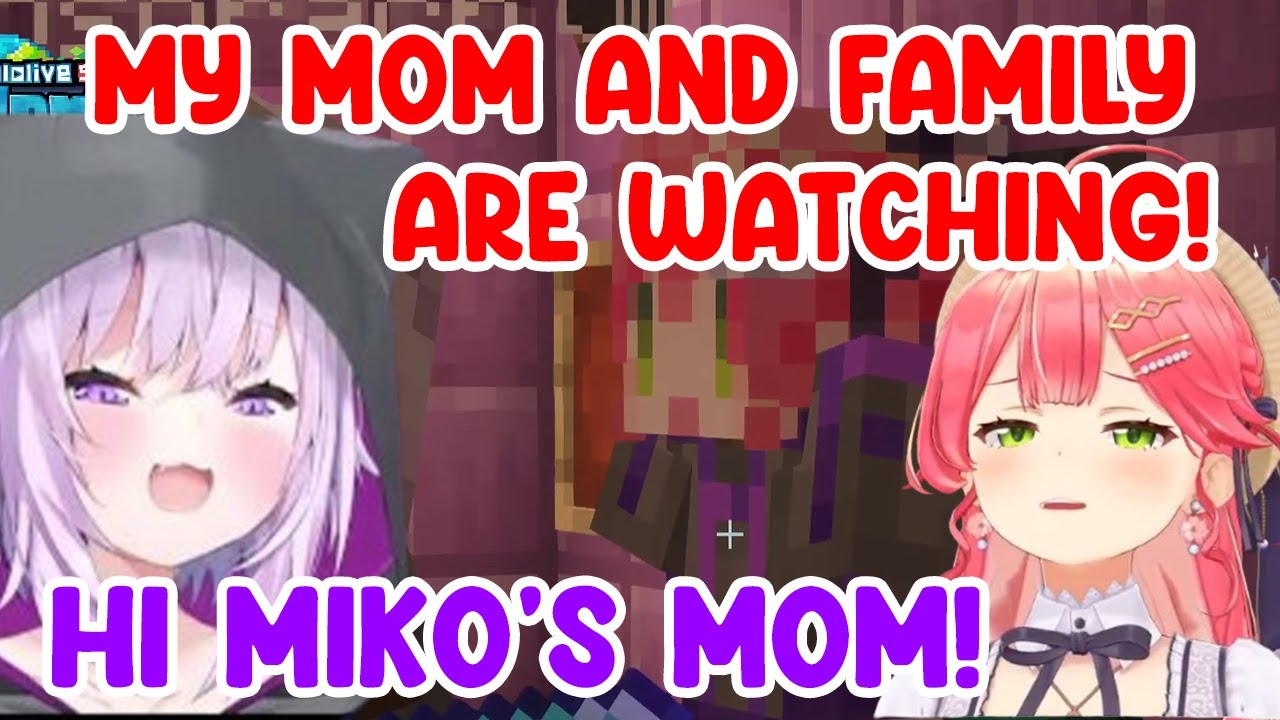 HoloMem Teasing Miko While Her Stream Is Being Watched by Her Mom and Family