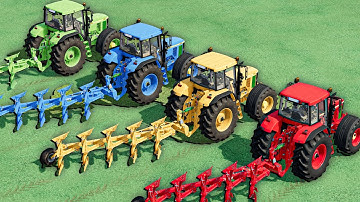 COLORFUL FARMING with Every Plow Machine - John Deere Tractors & Trucks - FS22
