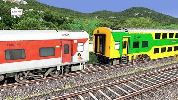 RED LHB COUPLING DOUBLE DECKER COACH | BUMPY RAILROAD | RAILWORKS | TRAIN SIMULATOR | RAILROAD ATG