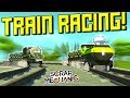 TRAIN RACING on TRACKS CHALLENGE!  - Scrap Mechanic Multiplayer Monday! Ep 90