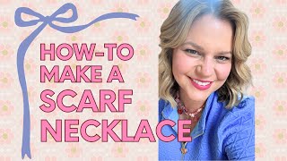 DIY Scarf Necklace | Easy, Customizable Summer Accessory! #ScarfNecklaceDIY #upcycledfashion