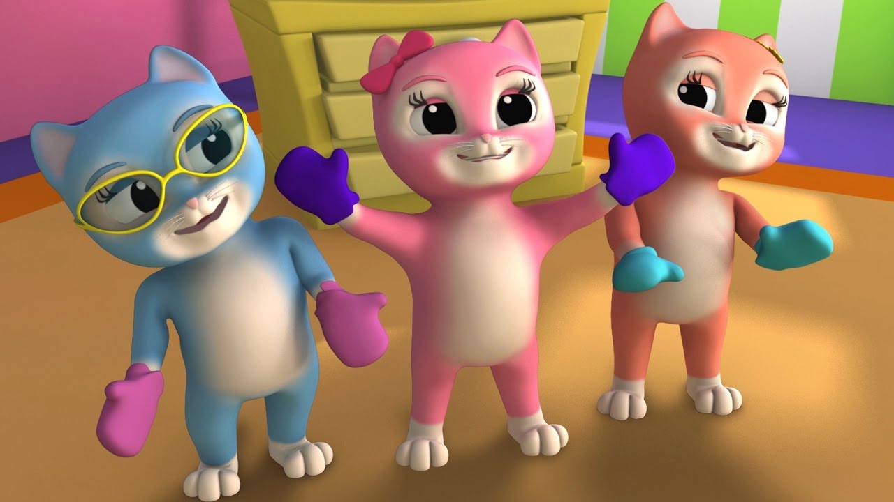 Three Little Kittens | Nursery Rhymes | Children Song | 3D Animated Video  for Kids - YouTube