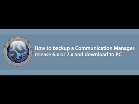 Avaya - How to backup a CM 6 or 7 server