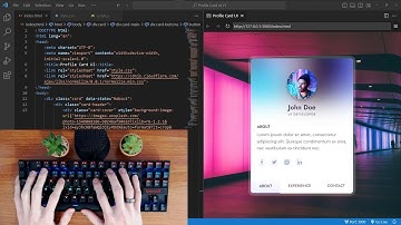 ASMR Programming - Coding Profile Card UI - No Talking