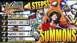 Oni Luffy & Raid Law Banner Summons on F2P Account Challenge Battle Scout - One Piece Bounty Rush