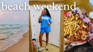 BEACH TRIP TRAVEL VLOG 🌅 *laughter, dinner, grwm, beach*