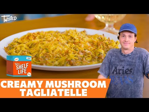 Creamy Garlic Mushroom Tagliatelle Recipe With Tom  Shelf Life  Twisted