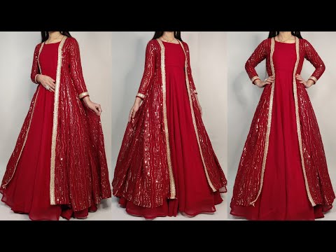 Umbrella frock cutting and stitching With bell sleeves/dress cutting/frock  suit/frock cutting - YouTube