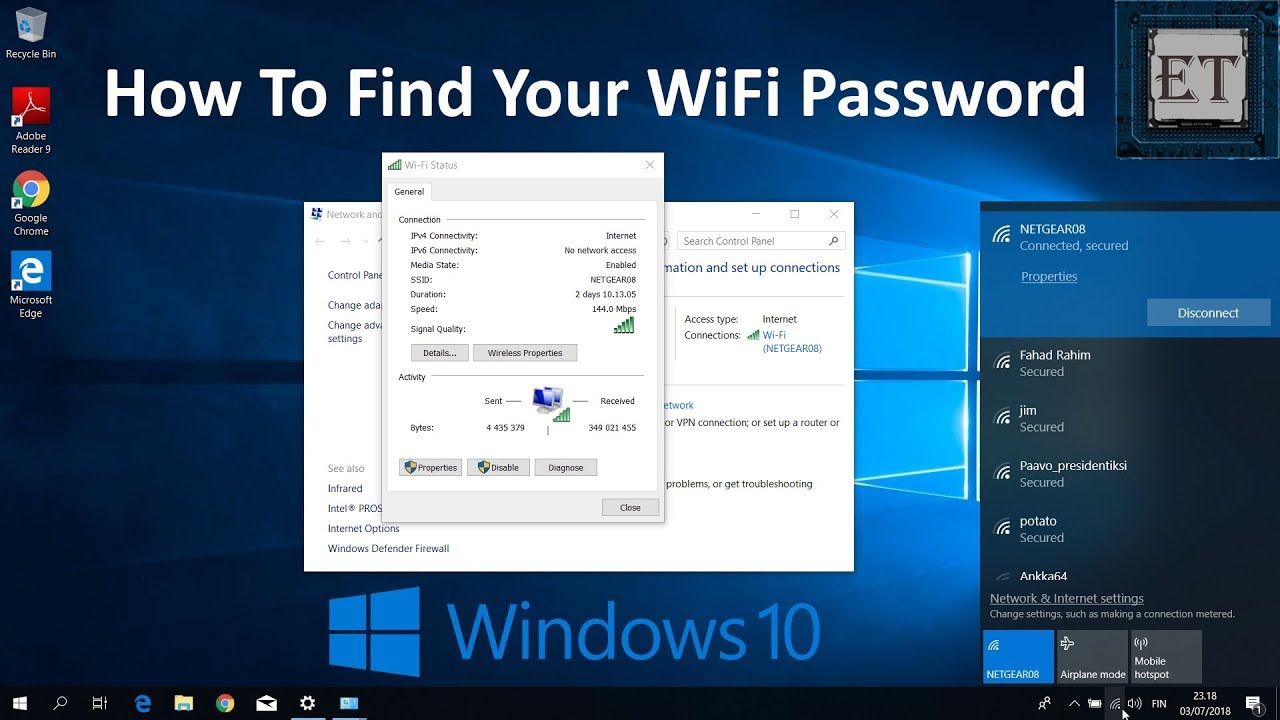 how can i find my wifi password from my laptop