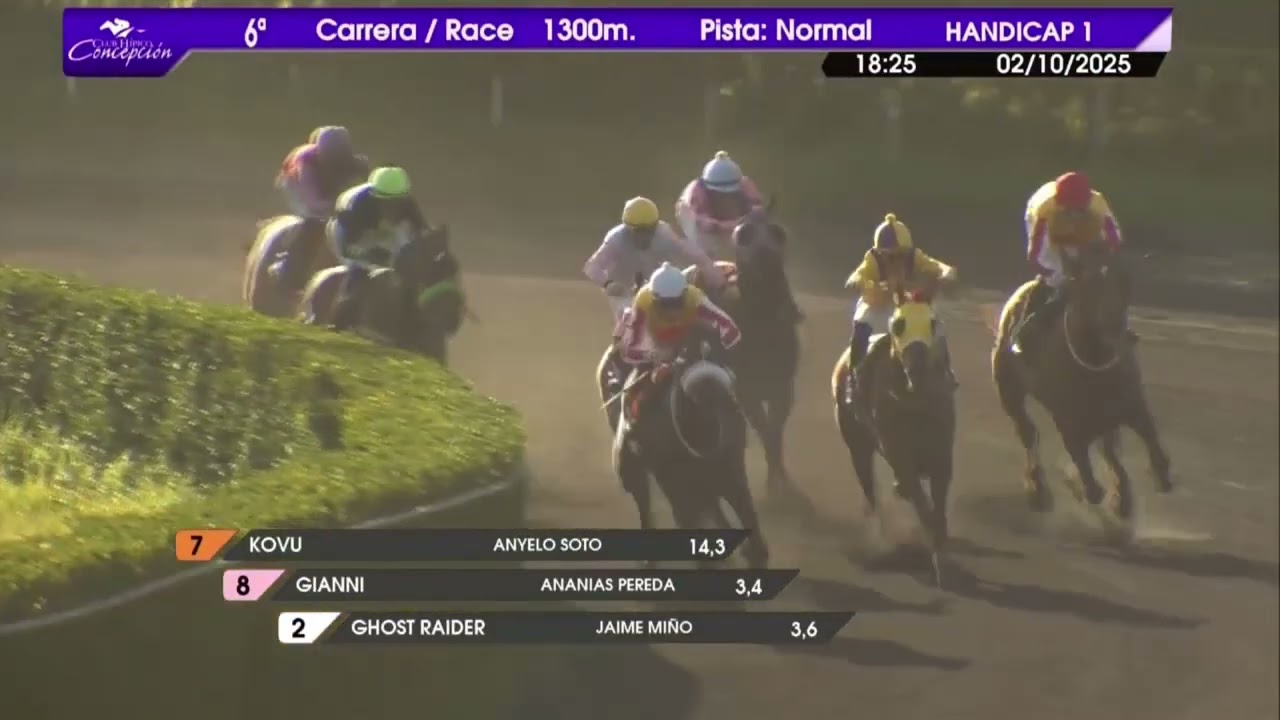 VICTORY DAVID ganador 6ª carrera jueves 2 de octubre 2025