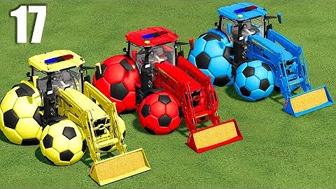 TRACTORS OF COLORS ! SELLING CORN WITH FRONT LOADER  ON PARKOUR ! Farming Simulator 22 #17