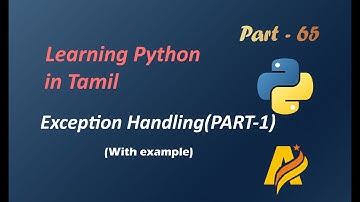 Python  Programming Language in Tamil | Exception Handling | Try Except Else Finally with Example