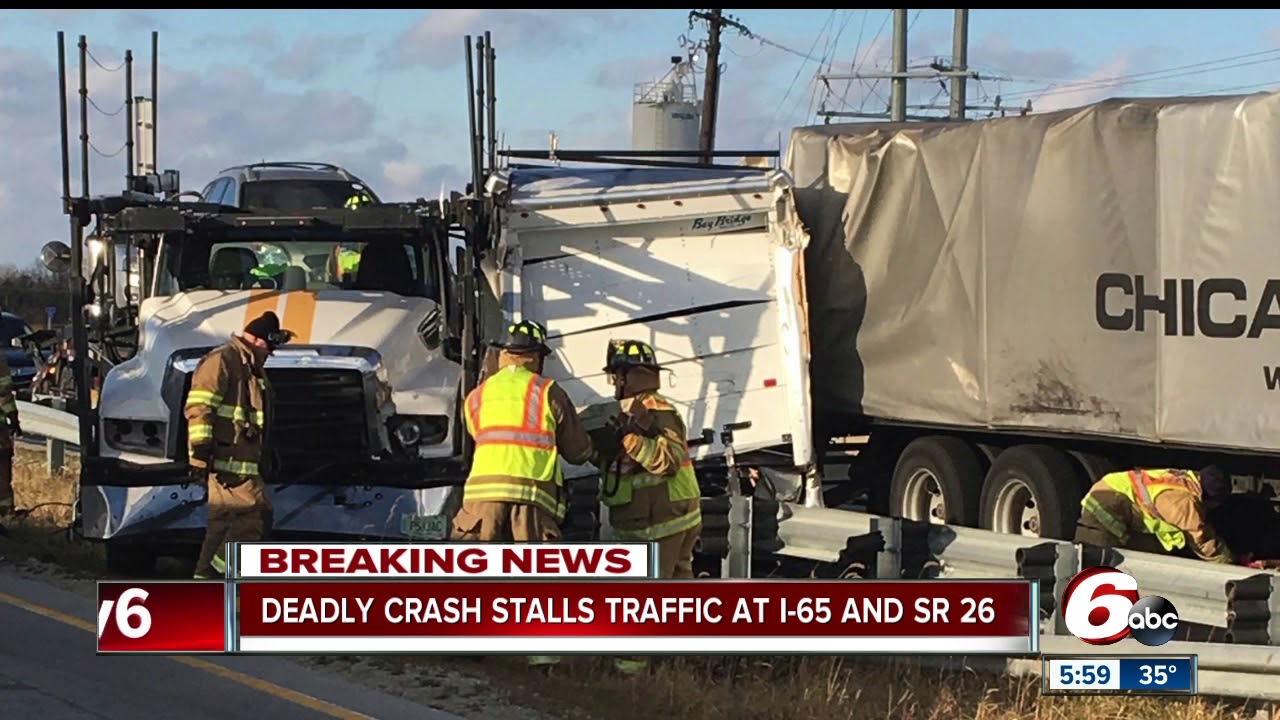 Two people killed in crash involving multiple semis, car on I-65 near ...