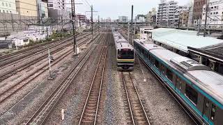 湘南新宿ライン231系10両編成鶴見駅通過シーン〜