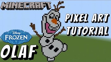 Minecraft Pixel Art Tutorial - Olaf (Frozen)