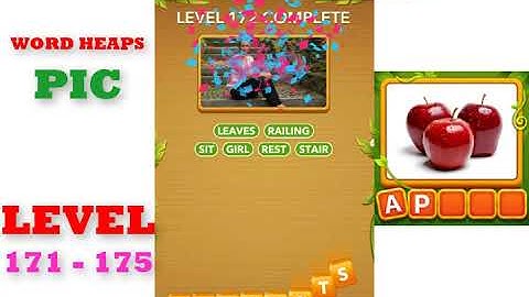 Word Heaps: Pic Puzzle Level 171 - 175 | All Answers | Walkthrough