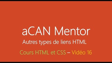 [aCANMentor] HTML5 et CSS3 - Autres types de liens HTML - Chapitre 16 en wolof