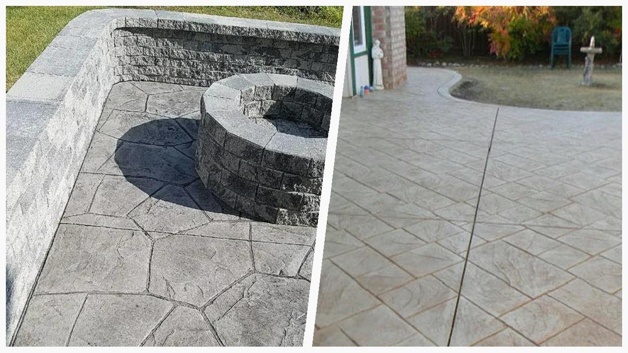75 White Stamped Concrete Patio Design Ideas You'll Love 😊