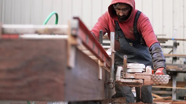 Building Tally Hos rudder using hardwood & chainsa...