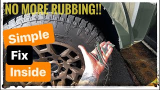 TOYOTA 4Runner TRD PRO  FRONT TIRE/BUMPER RUB ISSUE/SIMPLE FIX