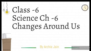 Class 6 Science Ch -6 Changes around us