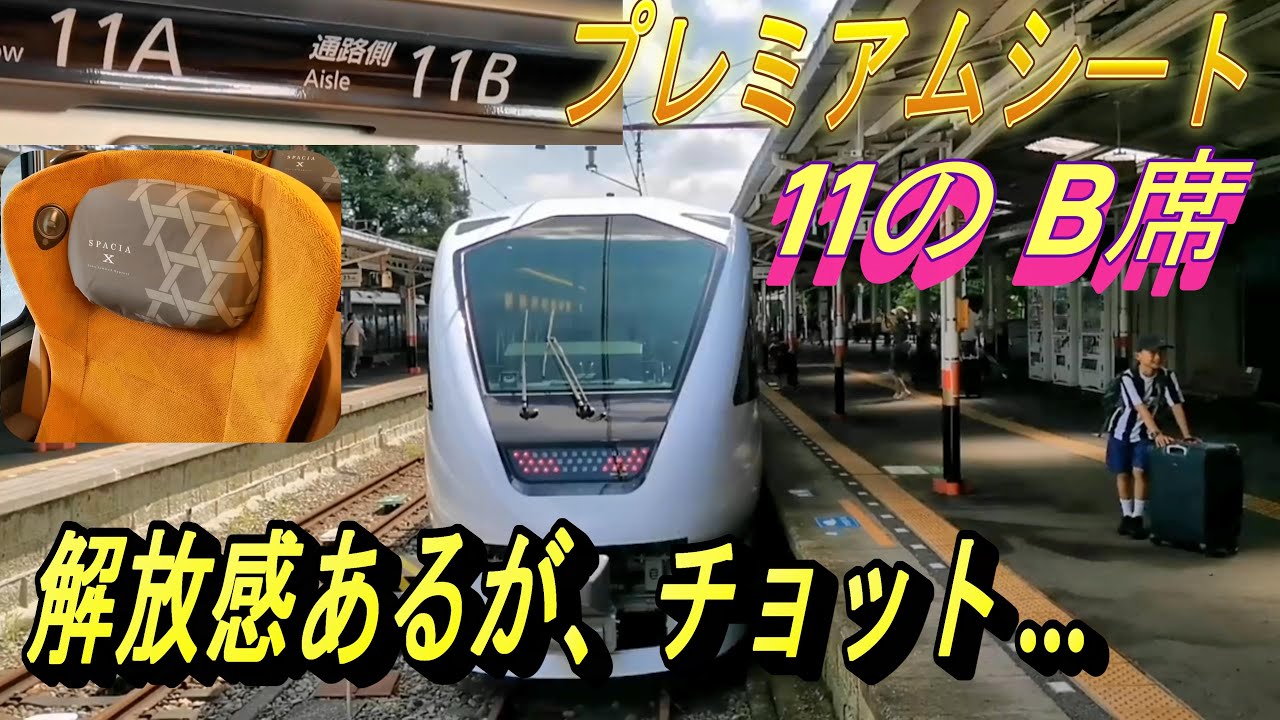 【スペーシアXの特急券は、なんと裏側まで ... ! 】スペーシアX 2号 浅草行き プレミアムシートで帰路に就く一幕！