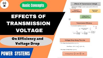 Effects Of Transmission Voltage | On Transmission Efficiency And Line Voltage Drop | Power Systems