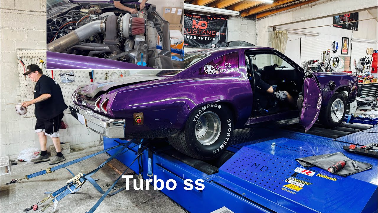 Chevelle ss turbo coolant burst during dynotune - YouTube
