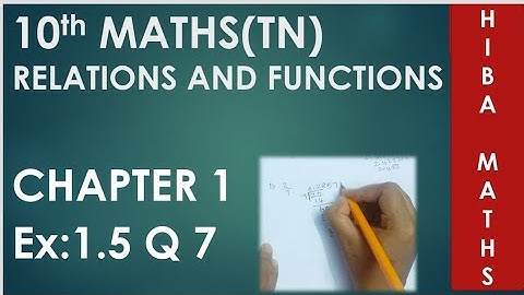 10th Maths Ch 1 Ex 1.5 Q.no 7. TN Samacheer.