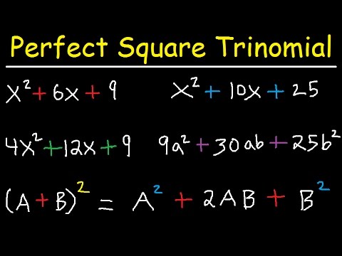 Video: How To Factor A Square Trinomial