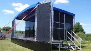 LUMEX - Mobile stage ARCUM X48 - 8x6, profiled roof, PA wings
