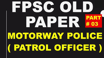 FPSC PAST PAPER PATROL OFFICER MOTORWAY POLICE - Math Portion (part # 03) | online math with asad