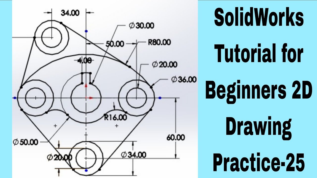 SolidWorks Tutorial for Beginners 2D Drawing Practice-25