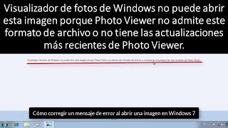 Corregir error al abrir imagen: Visualizador de fotos de Windows no puede...