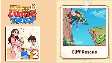 Brain Puzzle 2: Logic Twist Level 19 | cliff rescue Gameplay