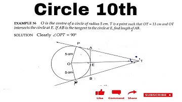 In the given figure, O is the centre of a circle of radius 5 cm, T is a point such that OT= 13 cm..
