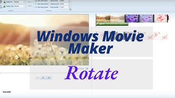 How to rotate the picture in windows movie maker