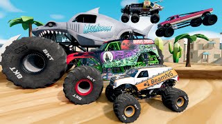 Big \& Small Monster Trucks Mud Battle LIVE Compilation | BeamNG Drive - Griff's Garage