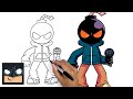 How To Draw Whitty 💣 Friday Night Funkin || Step by Step Drawing Tutorial for Beginners