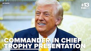 President Trump takes part in Commander in Chief Trophy presentation