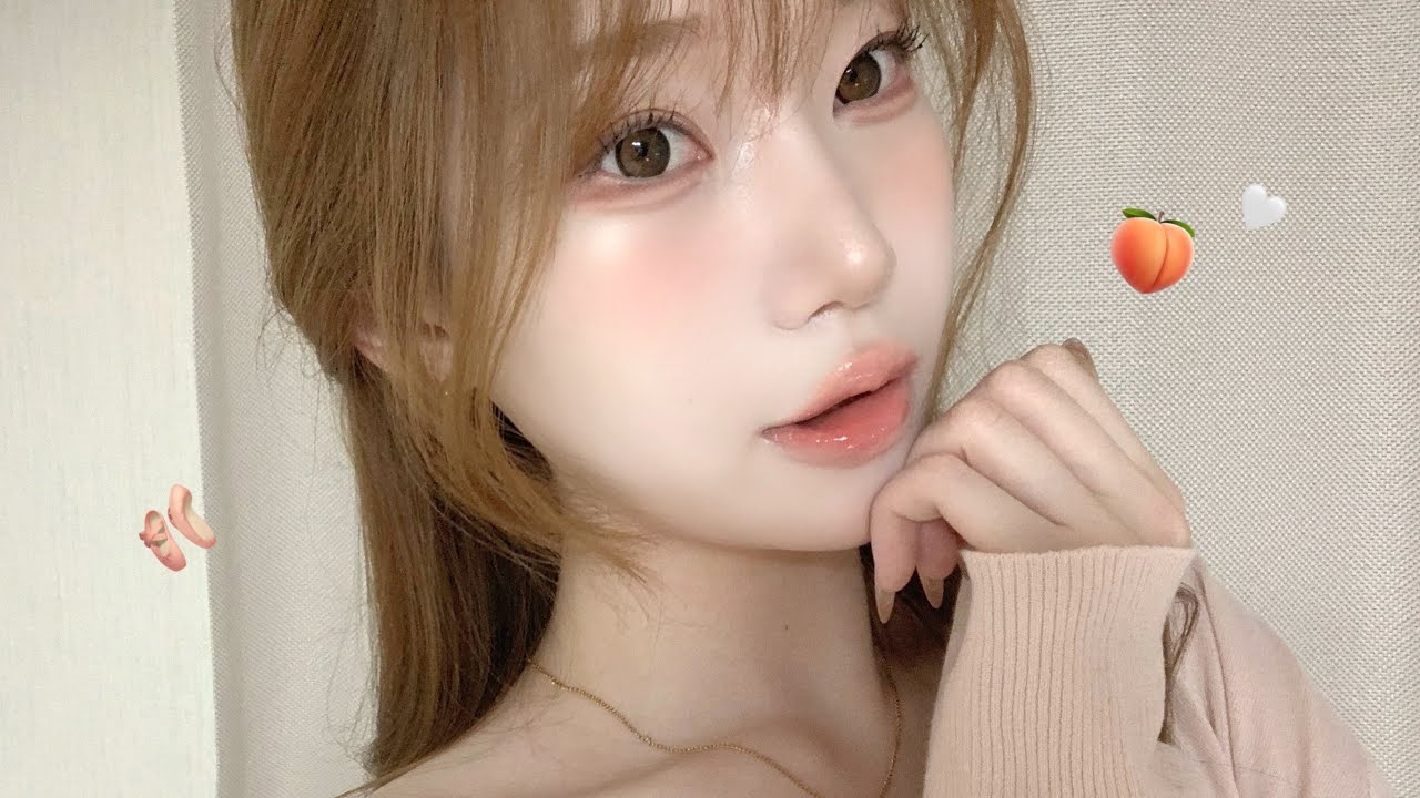 첫사랑 재질 새학기 메이크업🍑 + 고데기 같이 준비하기