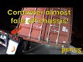 Disaster Avoided - Container Almost Flips During Recovery on Freeway!