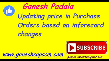 Prijs bijwerken in inkooporders op basis van wijzigingen in inforecords | Prijsvoorwaarden | Grat...