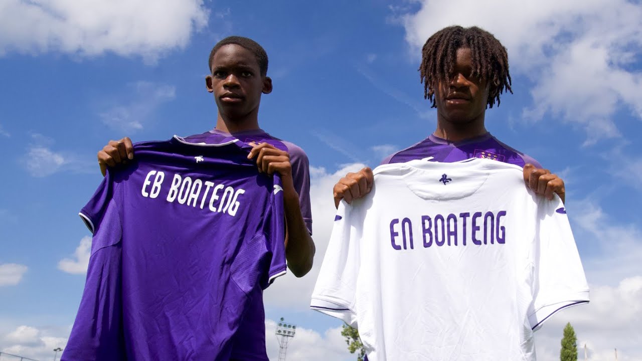 NEERPEDE, BELGIUM - AUGUST 04 : Enock Agyei during the photoshoot of Rsc  Anderlecht Futures on