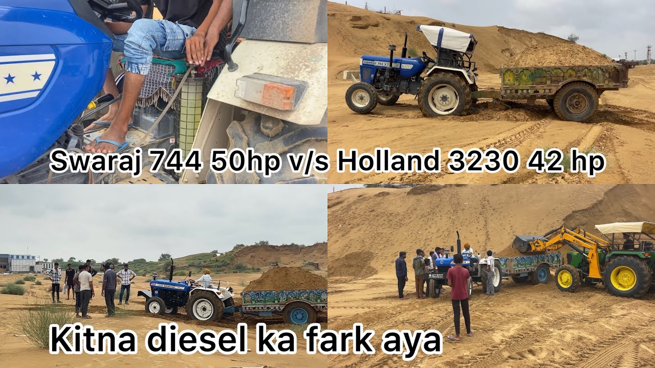 Swaraj 744 50hp V/S Holland 3230 42Hp