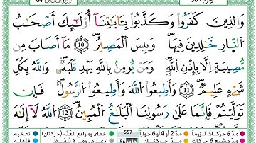 حمزة الجزائري  // سورة التغابن // مكتوبة برواية ورش عن نافع.
