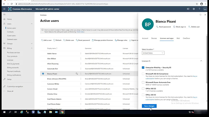 How to assign or remove office 365 licenses from users