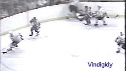 Pedersen checks Gretzky 3/26/87
