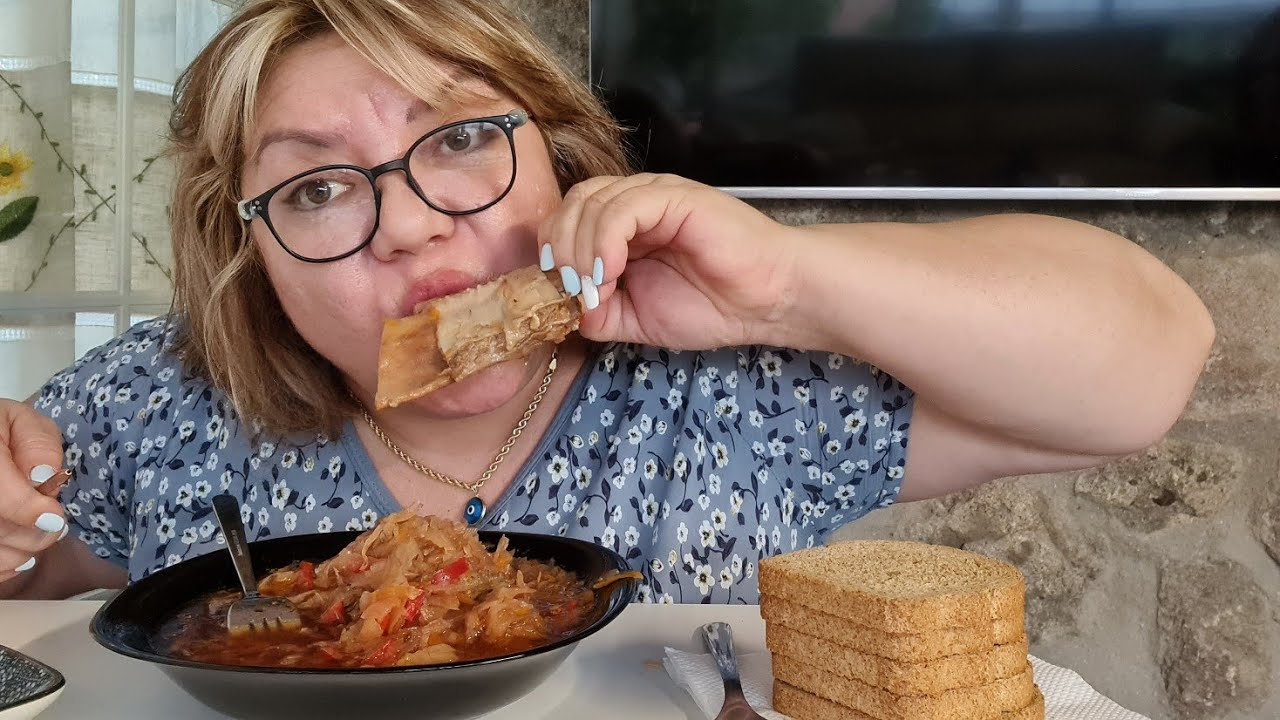 МУКБАНГ 🍽 СУП ЩИ ///MUKBANG 🍴SOUP: ASMR: COOKING: EATING